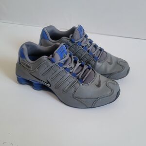 NIKE SHOX NZ Leather Grey Blue Mens Size 9.5